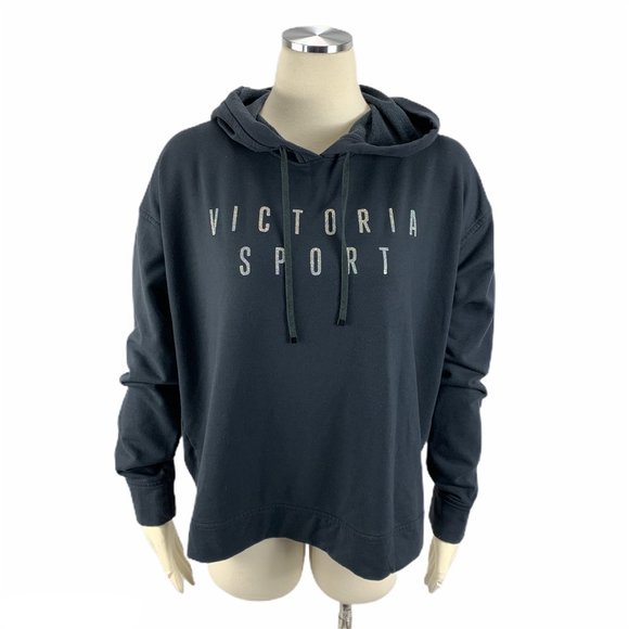 Victoria's Secret Tops - Victoria's Secret Blue Large Hood Sexy Split Back